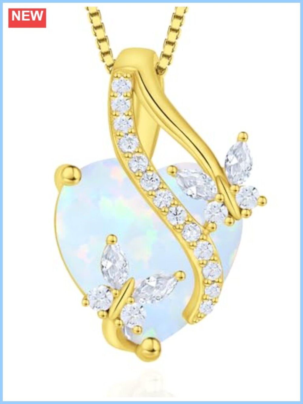 Sterling Silver Butterfly Infinity Heart Pendant Necklace 14k Yellow Gold Plated